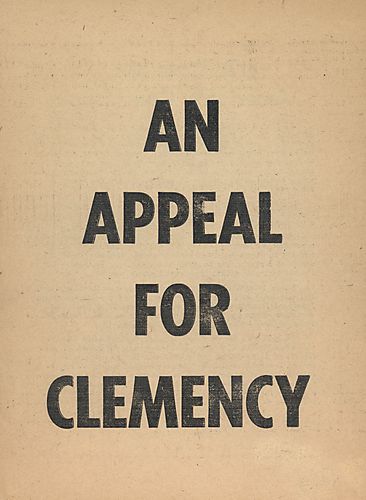 "An Appeal for Clemency" Pamphlet