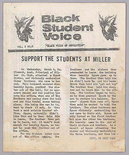 Black Student Voice: "Black Voice of Revolution"
