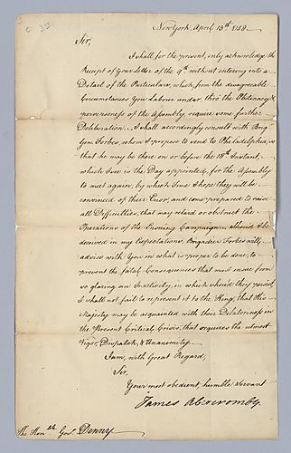 James Abercromby to William Denny
