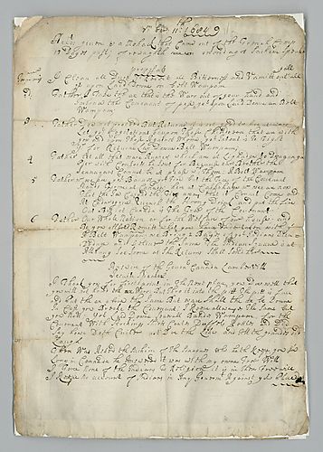 Original account given by a Mohawk who came out of the French camp and handwritten transcription