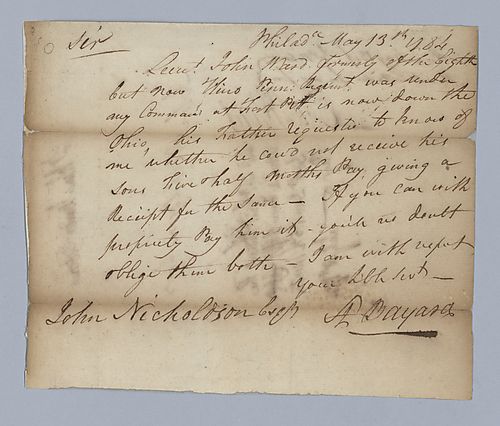 -- Bayard to John Nicholson