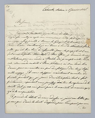Karl Bernard, Duke of Saxe-Weimar-Eisenach to Messrs. Leroy, Bayard & Co. [in French]