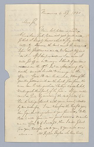 J. C. Blackford to William Cochran