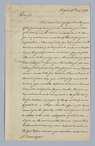 Joseph Brant to Israel Chapin