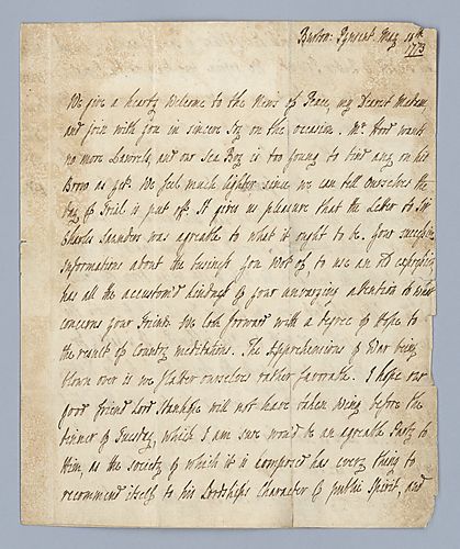Hester Grenville Pitt to [Alexander] Hood