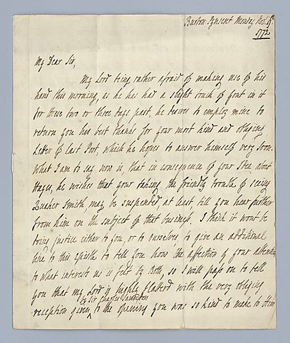 Hester Grenville Pitt to Alexander Hood