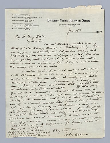 Henry Graham Ashmead to C. Henry Kain