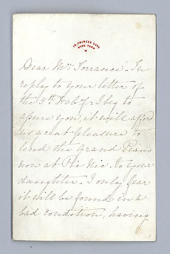 Mary Croghan Schenley to Francis Torrance