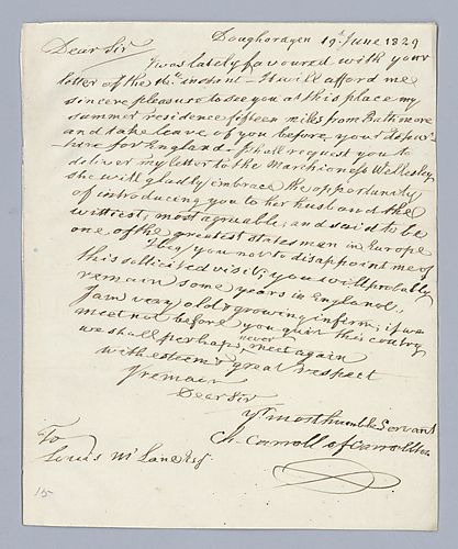 Charles Carroll to Louis McLane