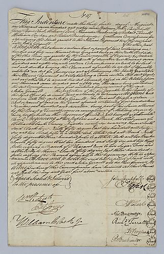William Croghan and George Rogers Clark et al., Indenture with Illinois Land Commission