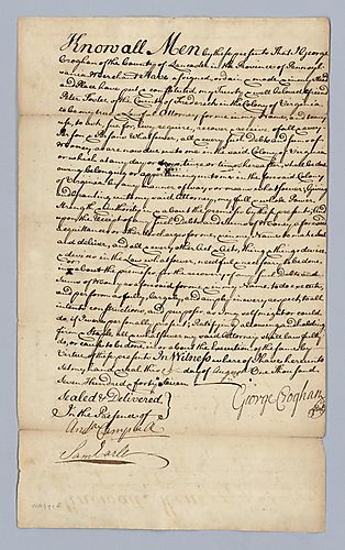 George Croghan, Power of Attorney to Peter Tostee