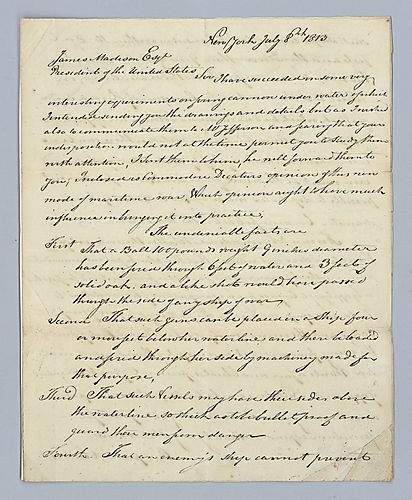 Robert Fulton to James Madison