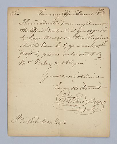 Christian Febiger to John Nicholson