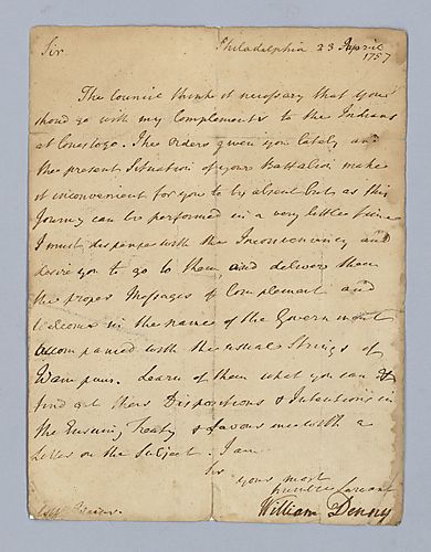William Denny to Conrad Weiser