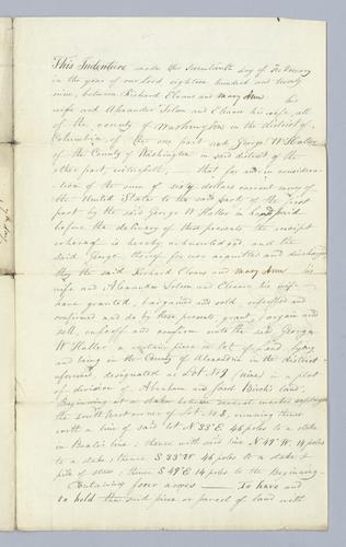 Richard Elvans et al. Indenture to George W. Haller,