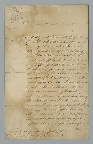 King George III and Montagu Dunk, George 2nd Earl of Halifax, to James Gran, March 22, 1764