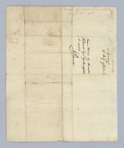 Robert Dinwiddie to Governor Horatio Sharpe