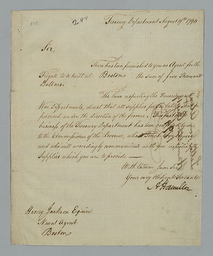 Alexander Hamilton to Henry Jackson