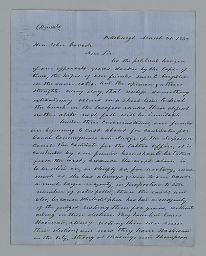 Moses Hampton to John Covode