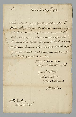 William Irvine to William Moore