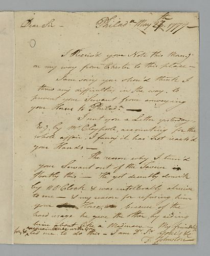 Francis Johnston to James Wilson