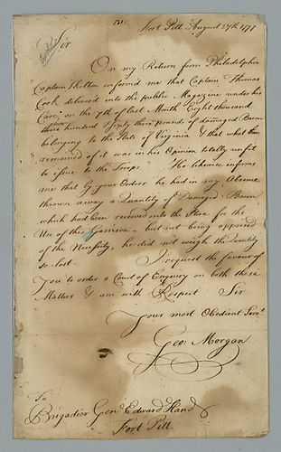 George Morgan to Edward Hand