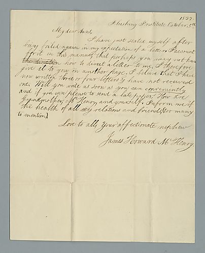 James Howard McHenry to Mrs. James P. Boyd
