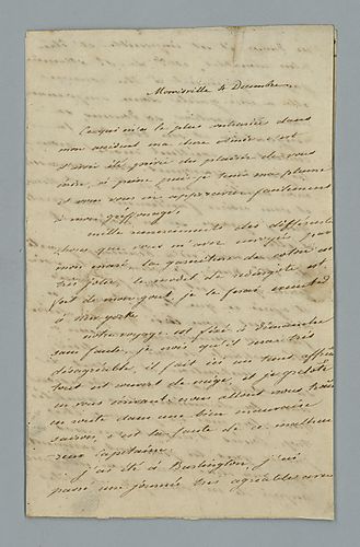 Mrs. H. Moreau to M. Cottinueau [in French]
