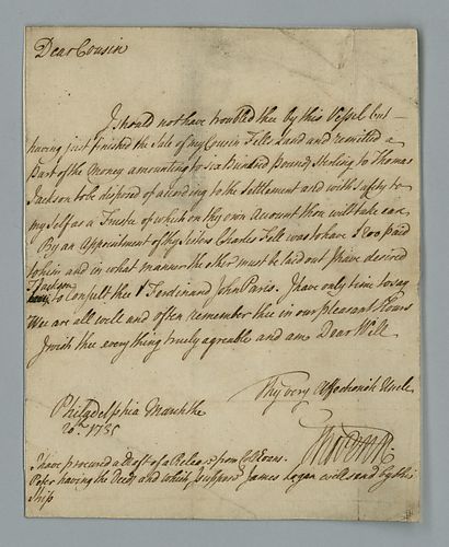 Thomas Penn to William Penn