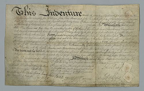 John Penn, Jr., Indenture between John Penn Jr., John Penn and George Clark