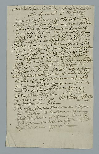 Melchior Scholtze to Jan Enscheede [in German]