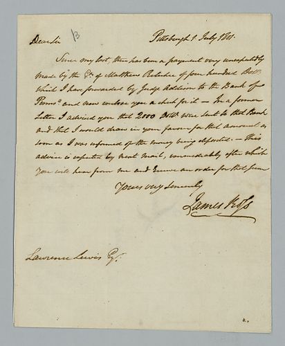 James Ross to Lawrence Lewis