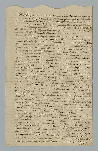 Charles Mynn Thruston Articles of agreement with John Nevill