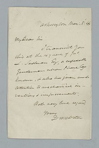 Daniel Webster to Harmer Denny