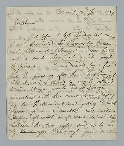 Sir Benjamin Thompson, Count Rumford, to Messrs. Cadel & Davies