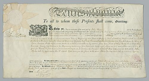 Pennsylvania Land Grant to Robert Morris and John Nicholson