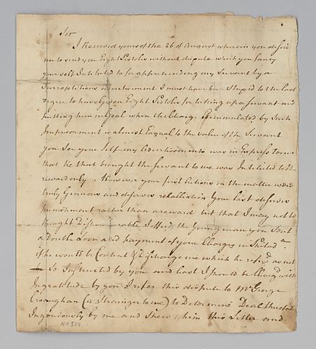 George Johnston to Joseph Cambine