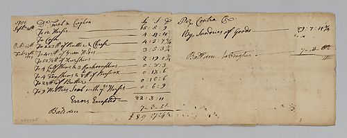 George Croghan and William Trent’s business account