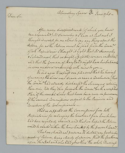 Henry Wilmot to --, Returns of state line surveys [copies]