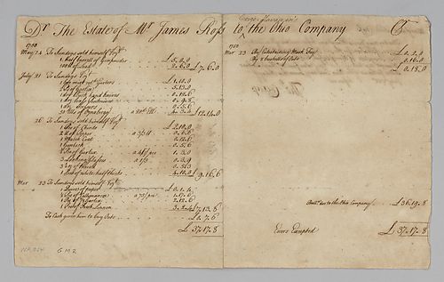 James Ross’ account with George Mason and the Ohio Company
