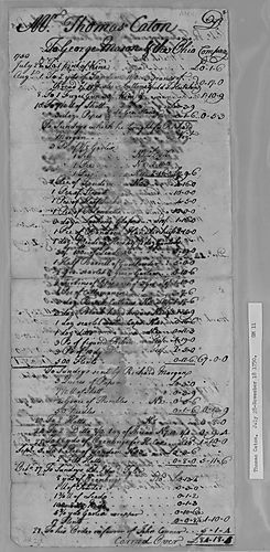 Thomas Caton’s account with the Ohio Company