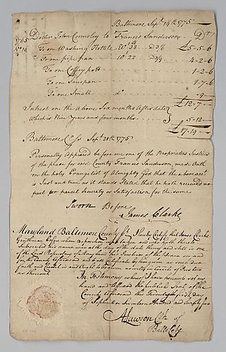 Francis Sanderson’s account with John Connoley