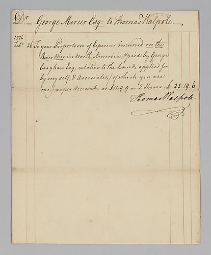 Thomas Walpole to George Mercer [LM p325]