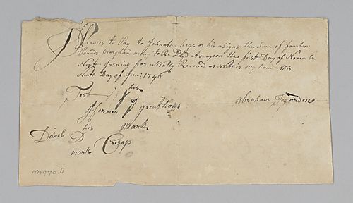 Debts witnessed by Thomas Cresap
