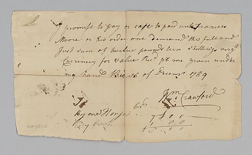 William Crawford, debt (fragments)