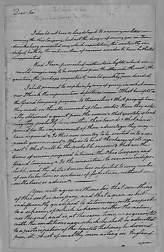 Thomas Ludwell Lee to James Mercer [LM p318]