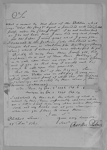 Charlton Palmer to George Mercer [LM p370]
