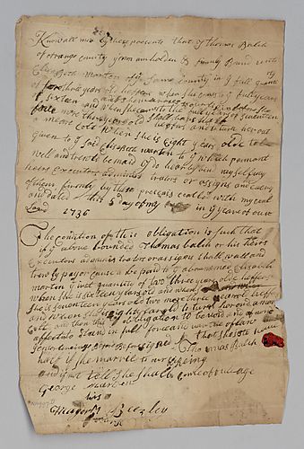 Thomas Baleh’s debt to Elizabeth Martin