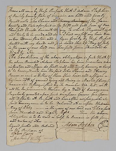 Adam Stephen’s debt to John Shover