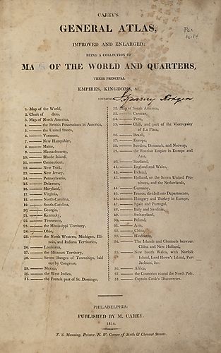 Carey's general atlas, improved and enlarged